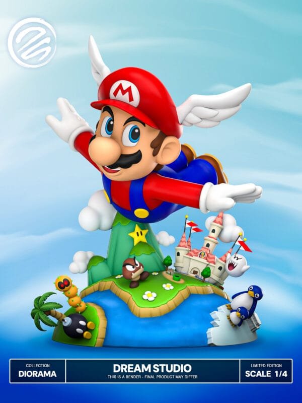 Diorama de Mario Bros Super Mario 64 en resina escala 1/4 de Dream Studio