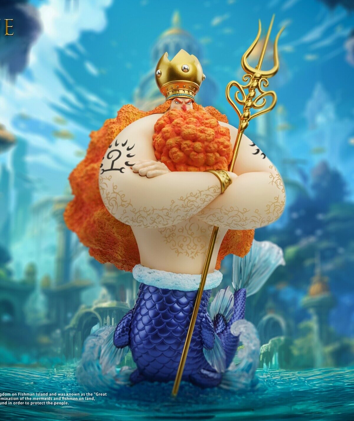 Estatua Neptune One Piece DX Studio en escala POP - Figura de resina detallada