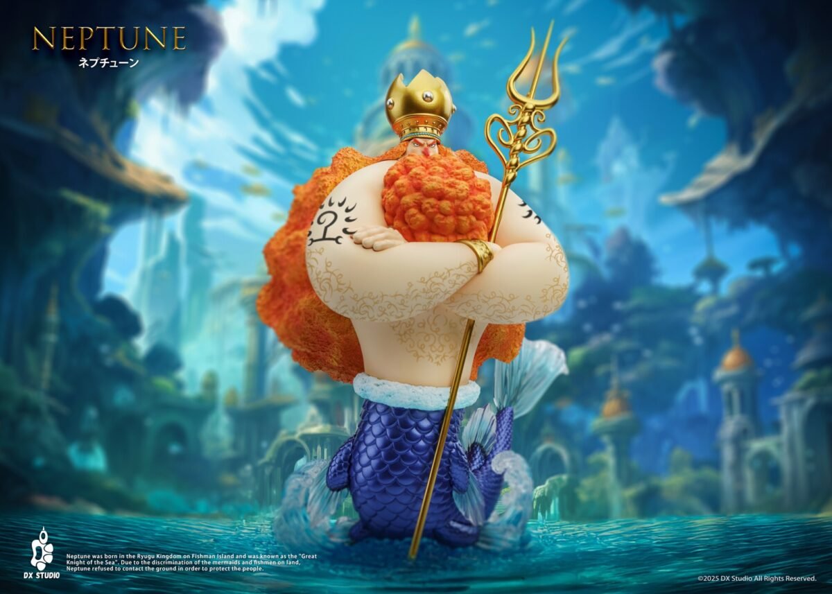 Estatua Neptune One Piece DX Studio en escala POP - Figura de resina detallada