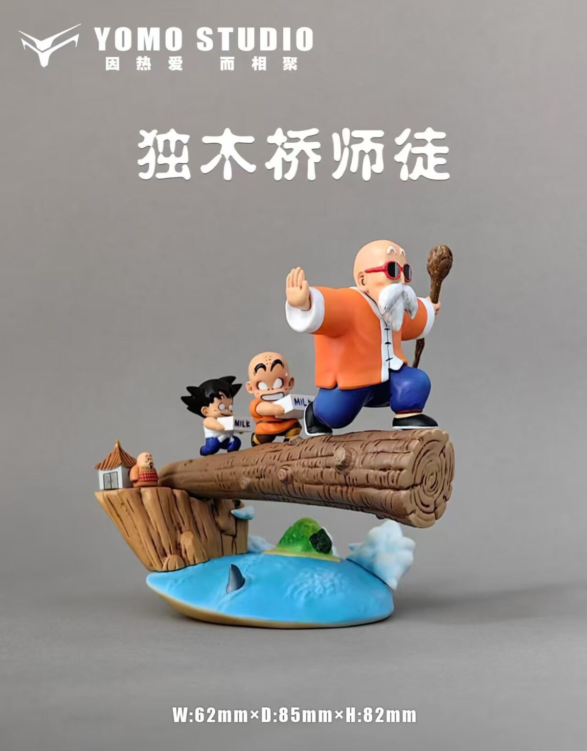 yomo studio dragon ball cruzando puente estatua resina.jpg2