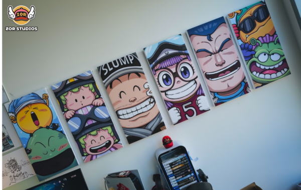zor studio cuadro dr slump penguin village canvas marco.jpg5