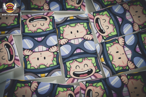 zor studio cuadro dr slump penguin village canvas marco.jpg7