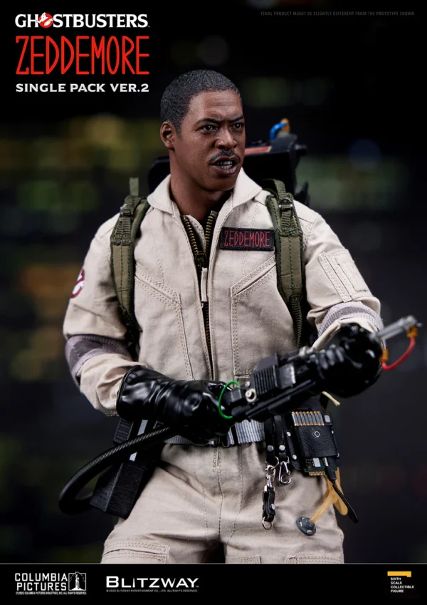 blitzway ghostbusters winston zeddemore ver2 action figure closeup 1 6 scale.jpg