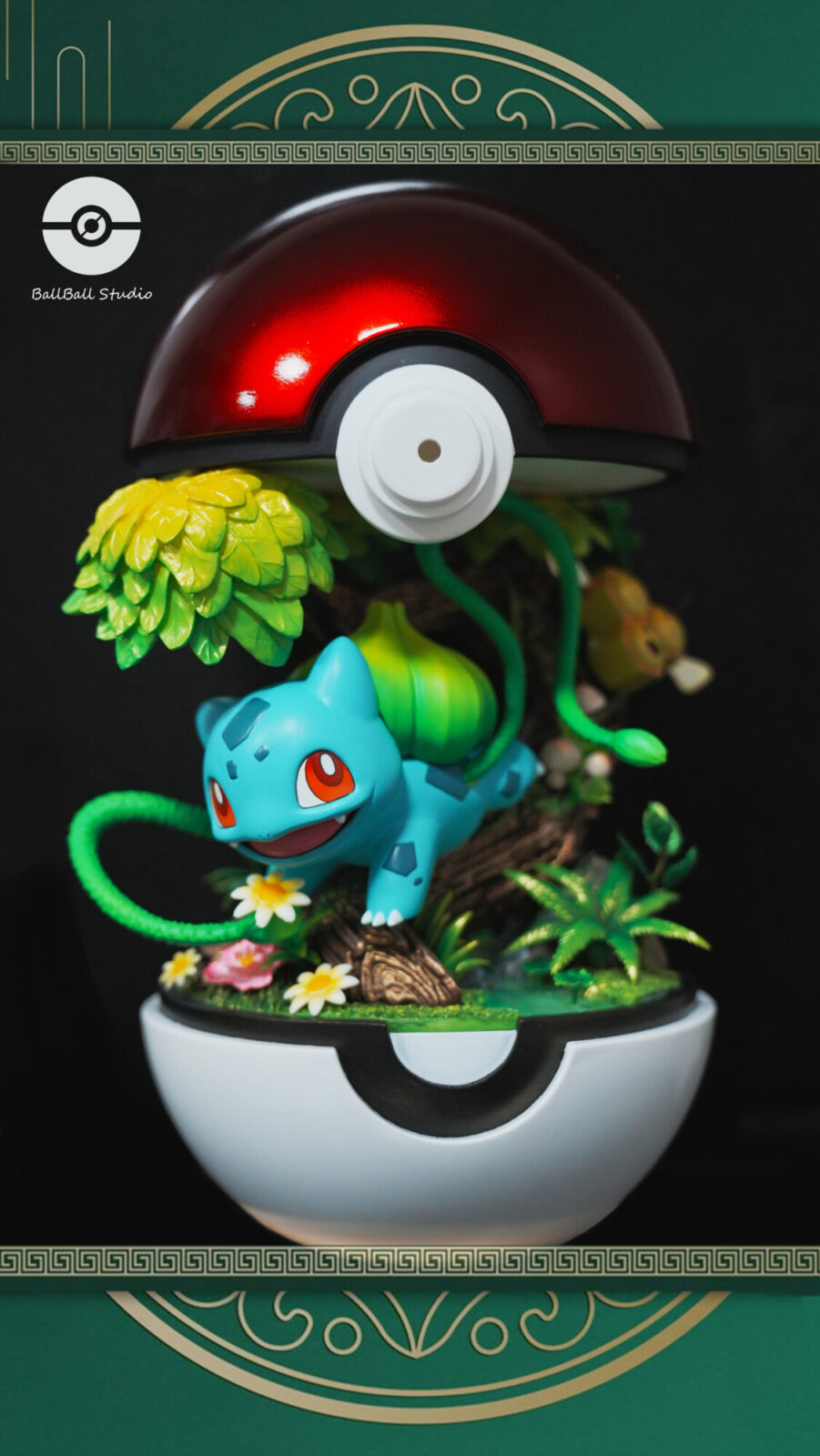 bulbasaur ballball studio estatua resina pokemon2