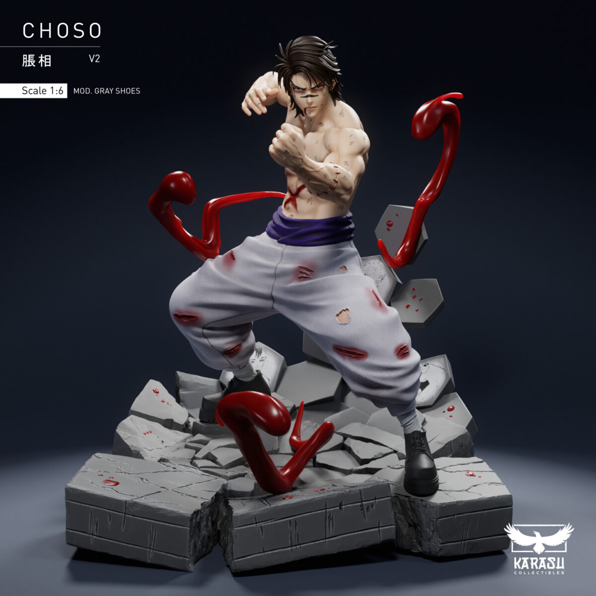 karasu collectibles choso kamo jujutsu kaisen estatua resina 1 66
