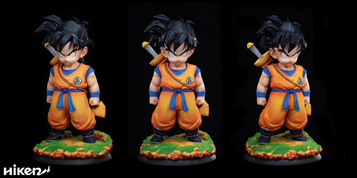 kid gohan dragon ball hiken studio estatua resina 1 64
