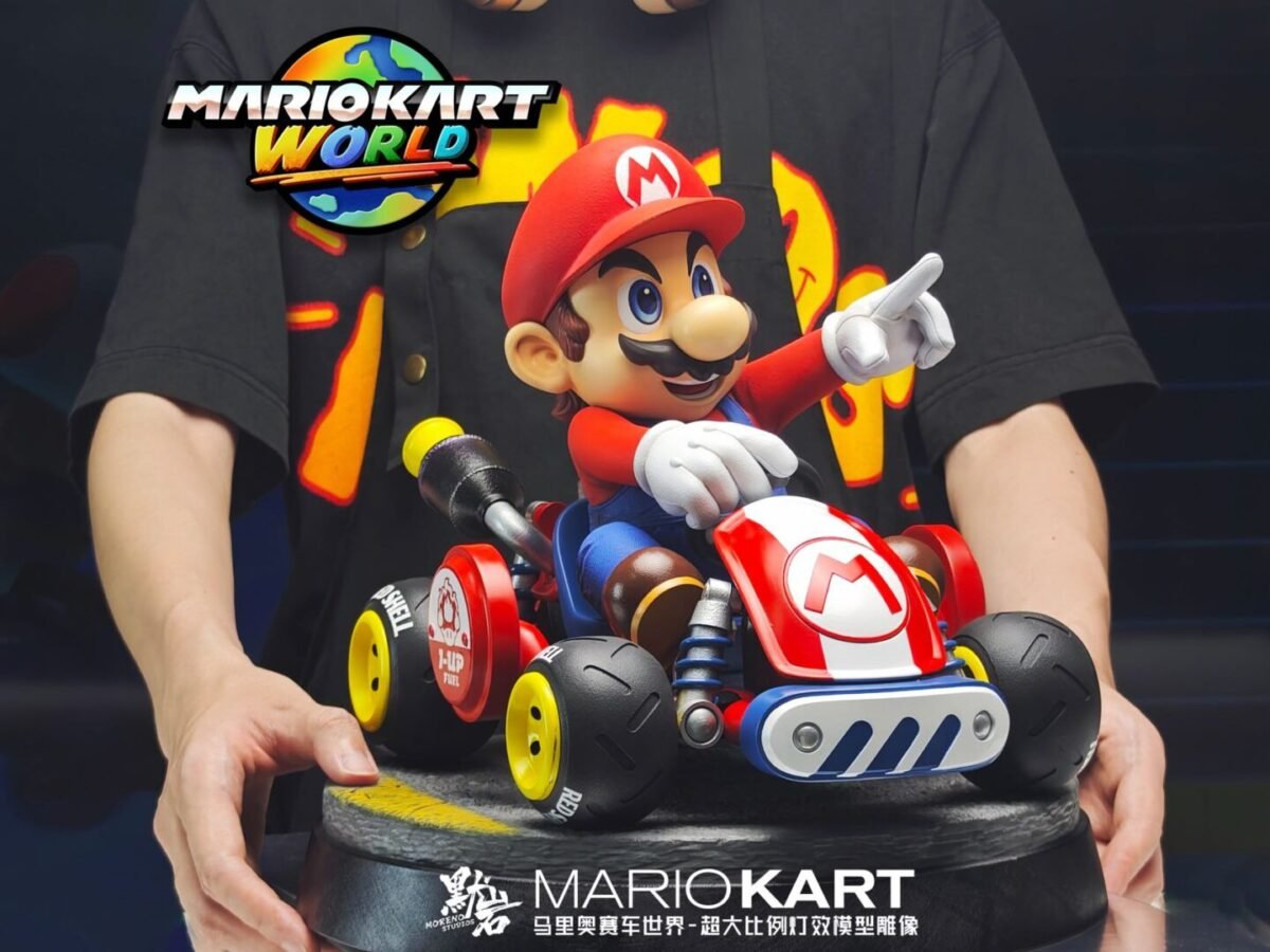 mario kart world estatua resina moreno studio1