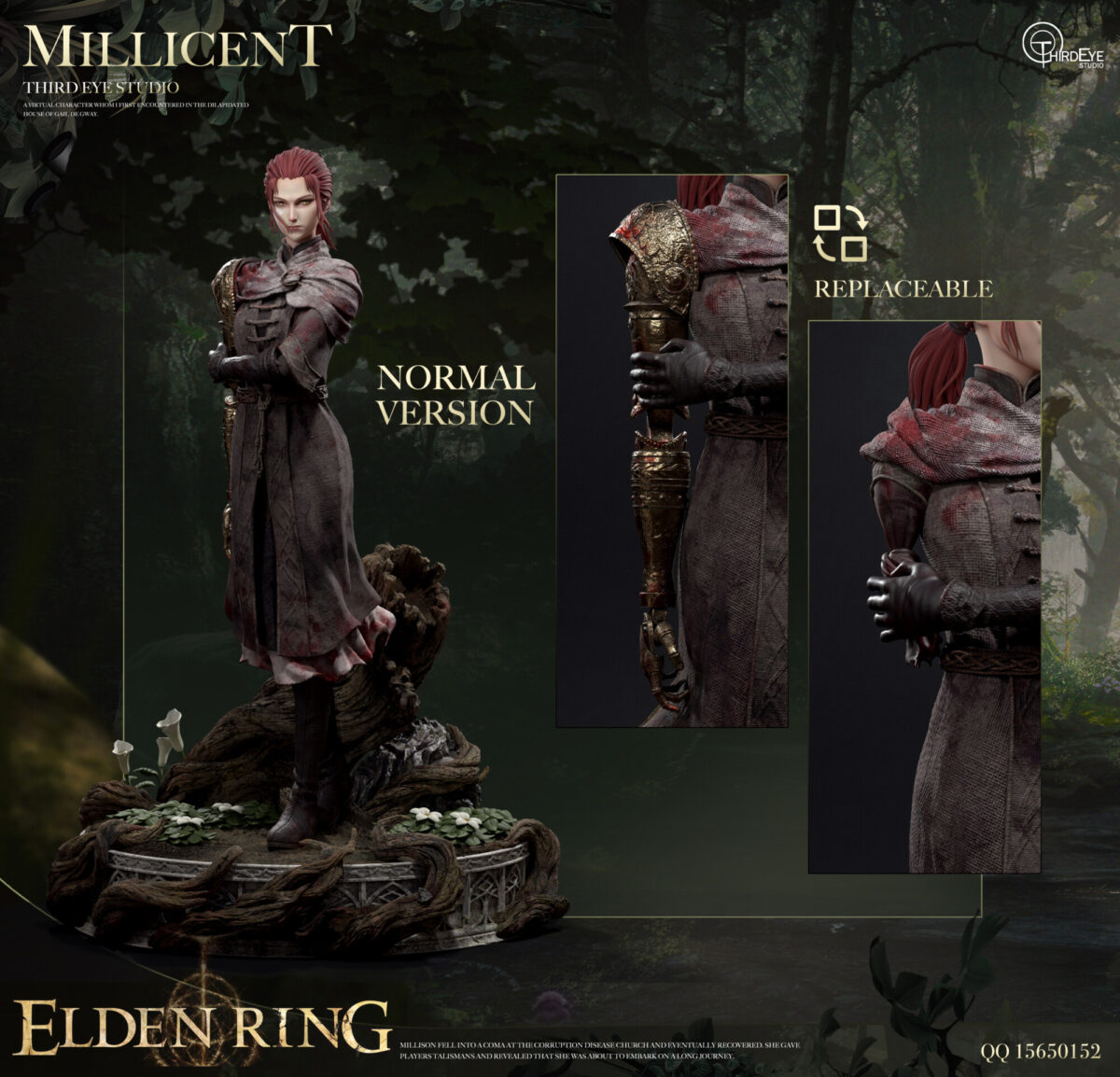 millicent elden ring estatua resina 1 4 third eye studio4