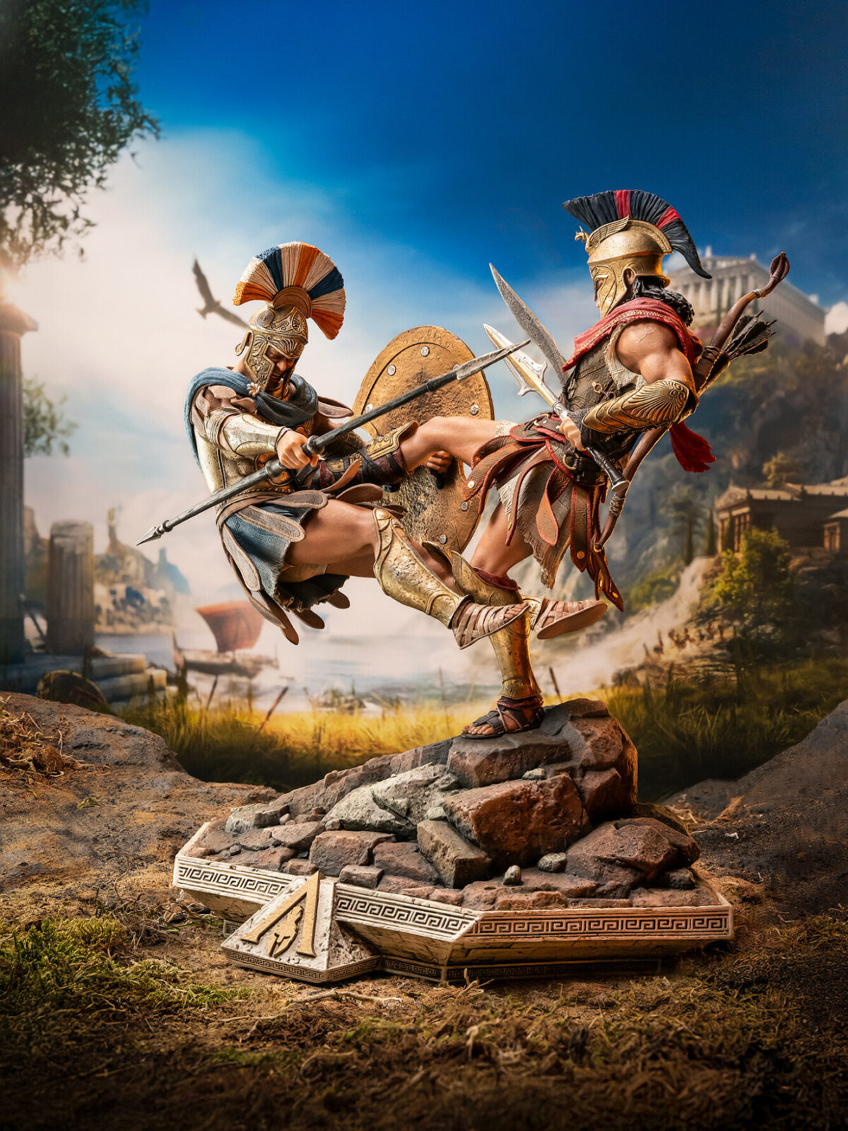 pure arts assassins creed spartan kick estatua 1 66