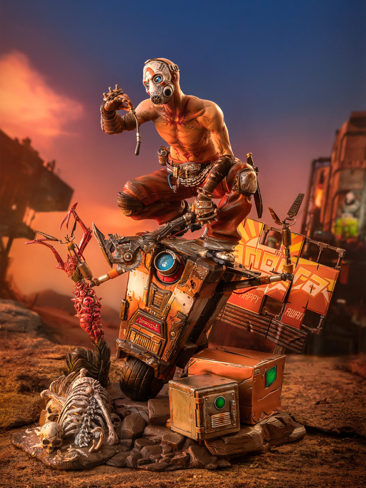 pure arts borderlands psycho bandit claptrap estatua 1 63