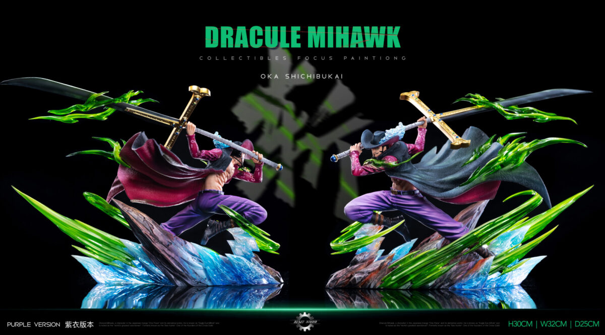 reset studio dracule mihawk one piece estatua resina pop14