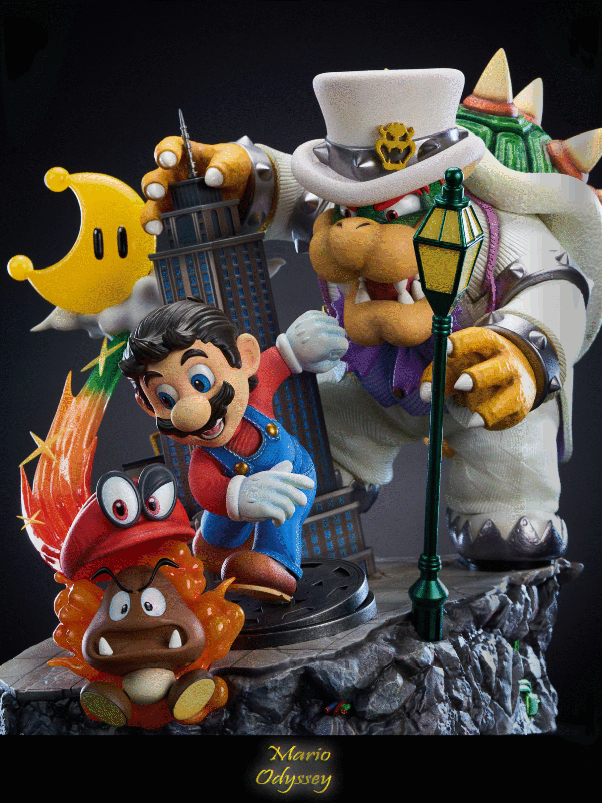 wake studio mario bros super mario odyssey estatua resina 1 64