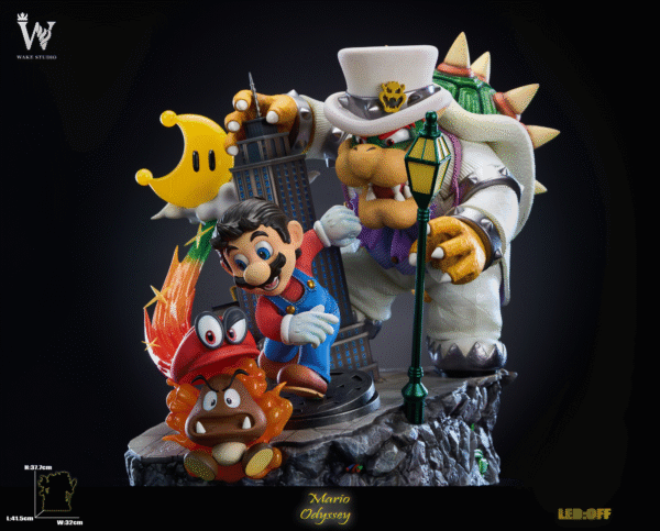 wake studio mario bros super mario odyssey estatua resina 1 64