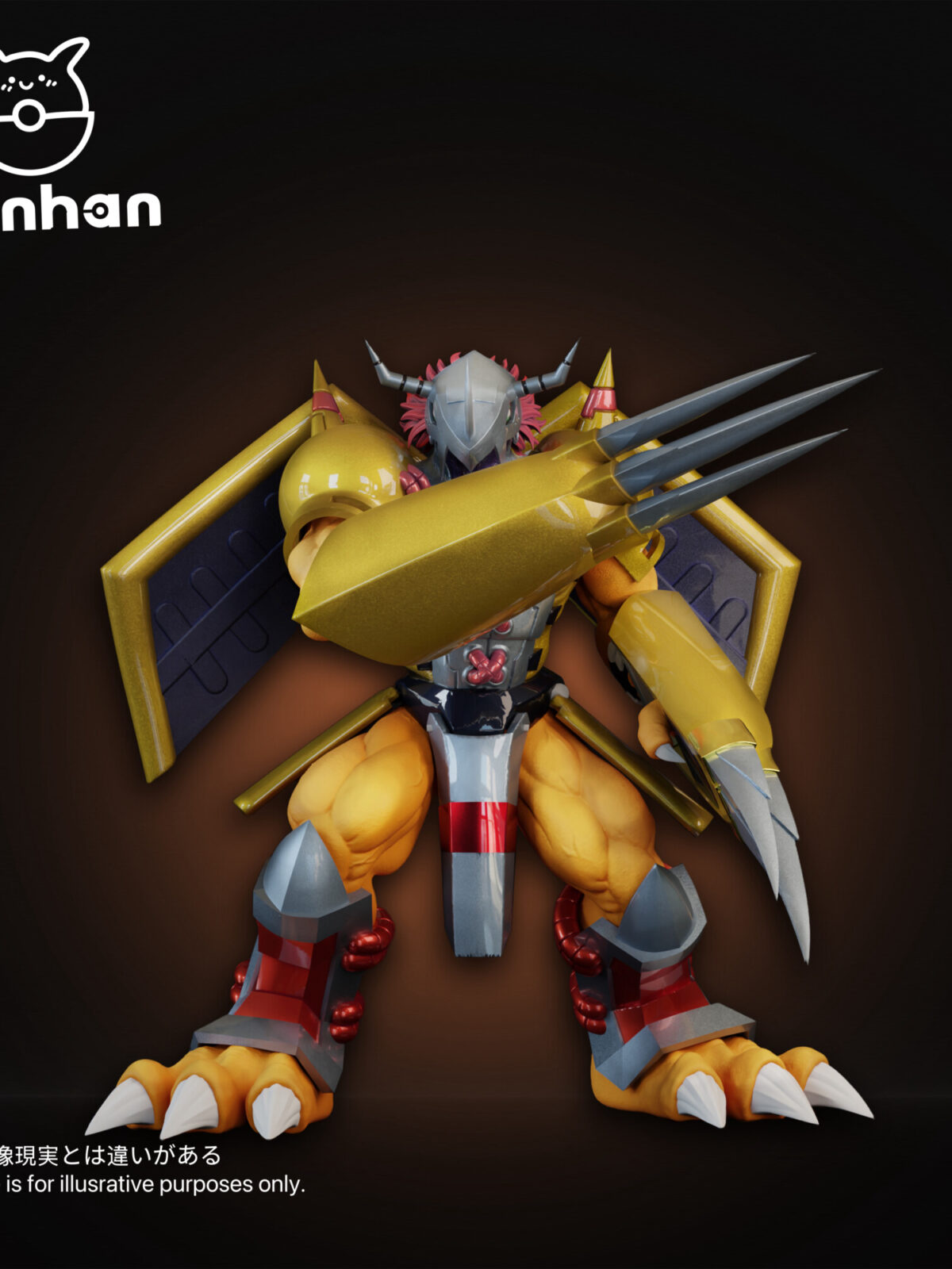wargreymon estatua resina hanhan studio digimon2