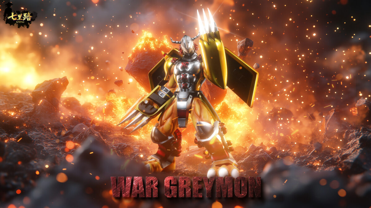 wargreymon qililu studio digimon estatua resina1