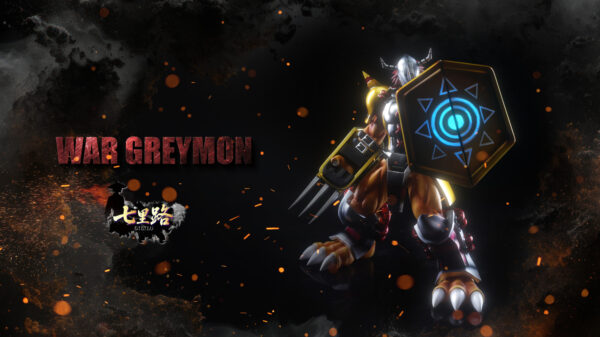 wargreymon qililu studio digimon estatua resina3