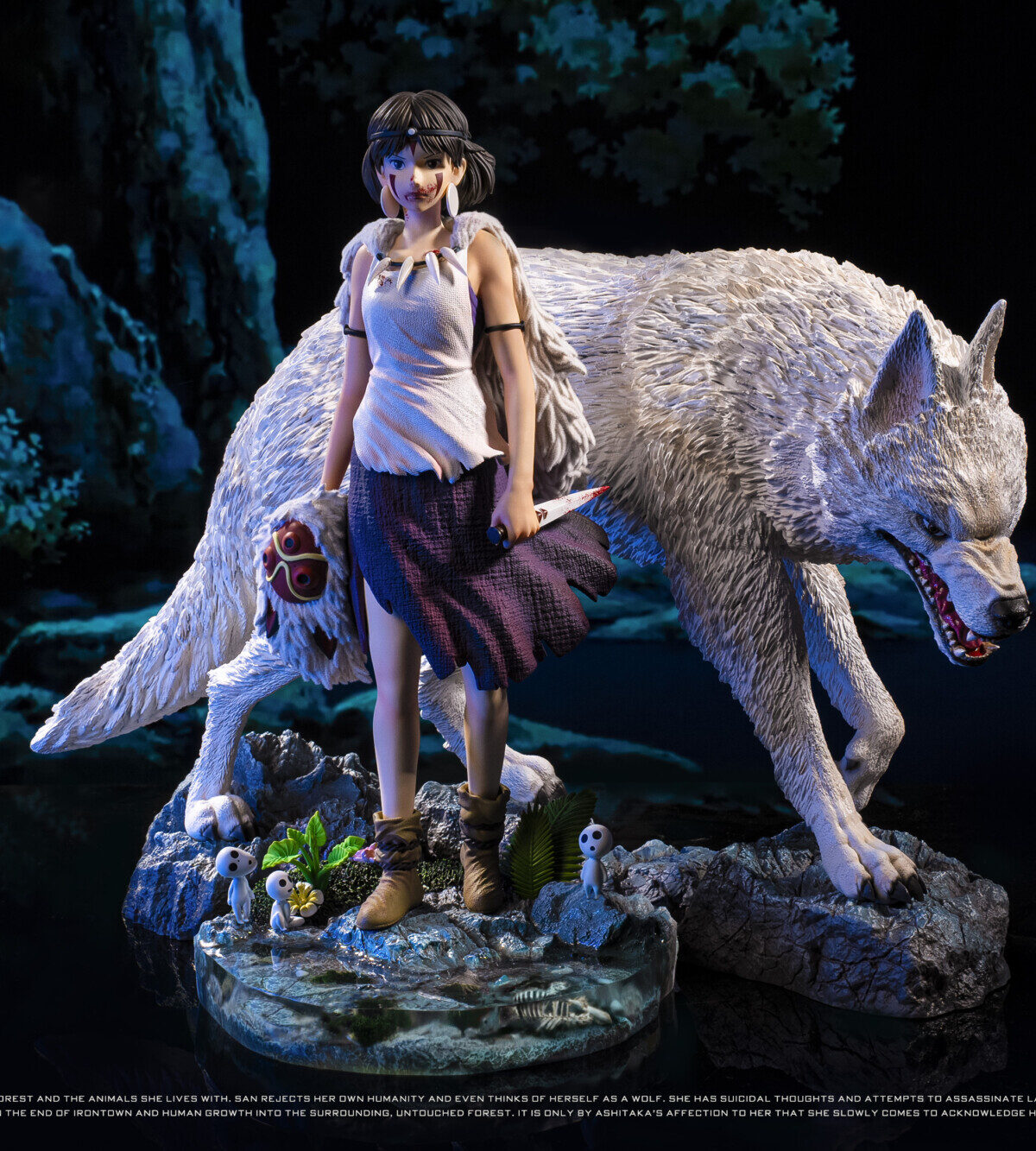 white deer san princesa mononoke estatua 1 62