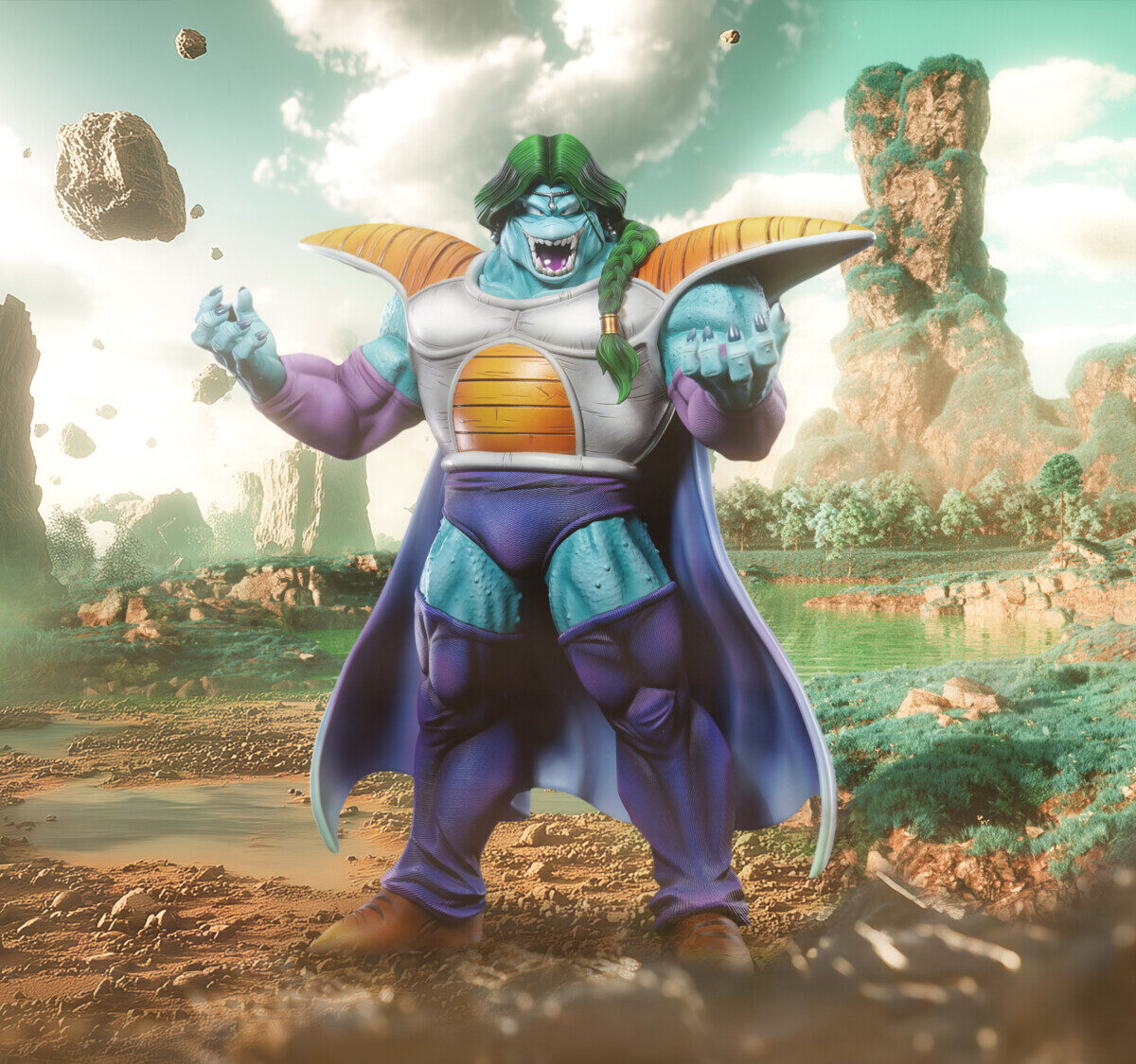 zarbon dragon ball z xg studio estatua resina 1 63