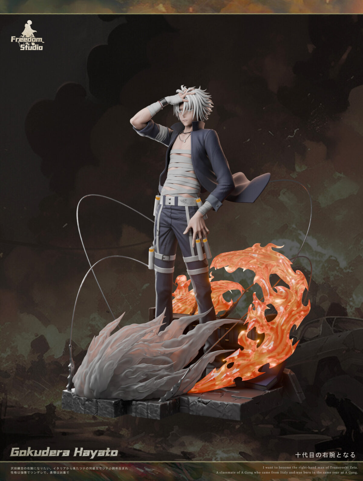 Gokudera Hayato 1:6 Freedom Studio Estatua Katekyo Hitman Reborn3