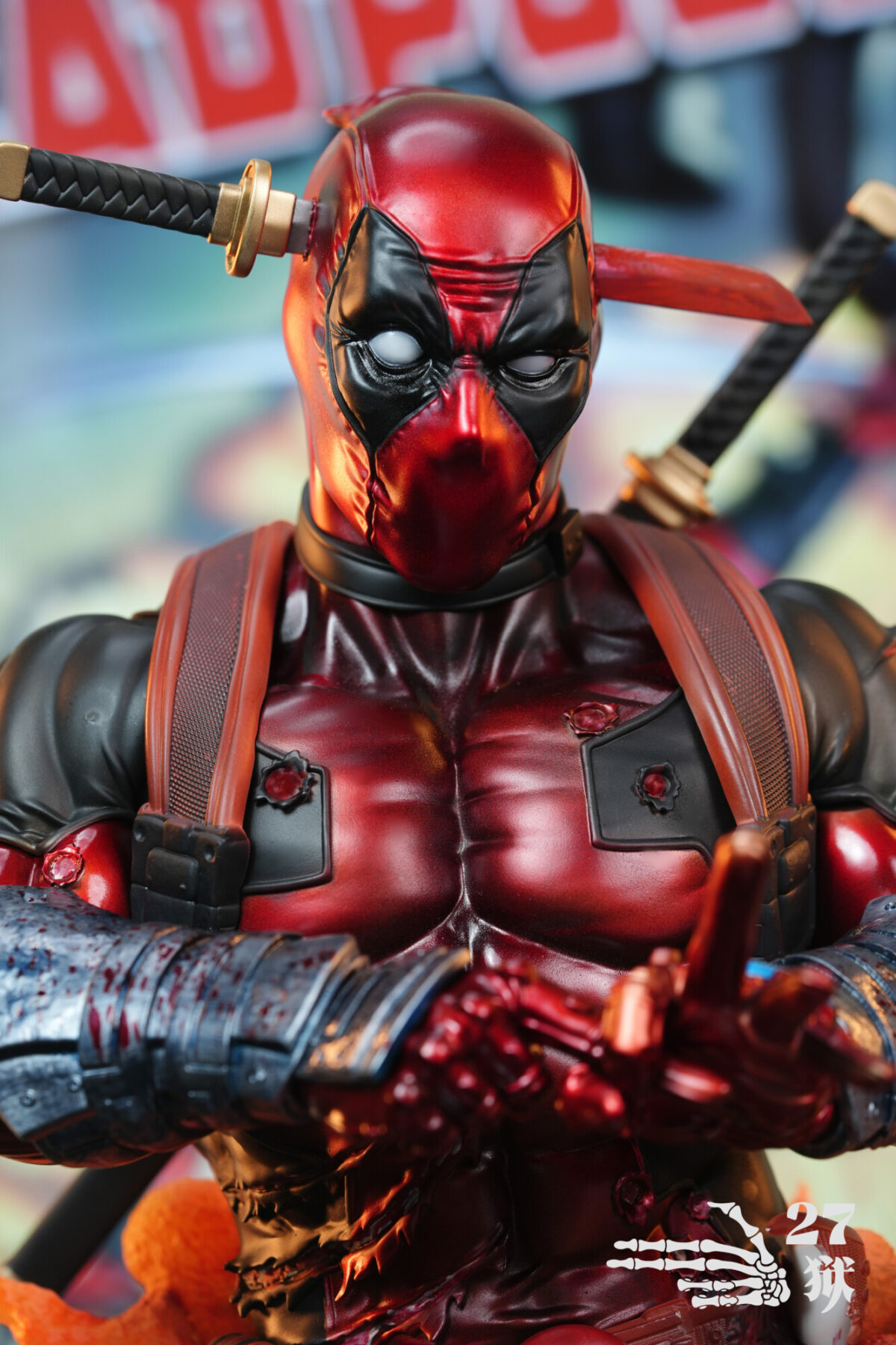 deadpool bust 13 27 prison studio marvel estatua resina11