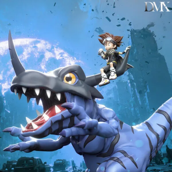 Estatua DMX Studio Digimon Adventure Yagami Taichi & Greymon Escala MH