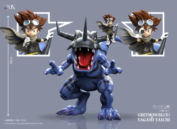 Estatua DMX Studio Digimon Adventure Yagami Taichi & Greymon Escala MH