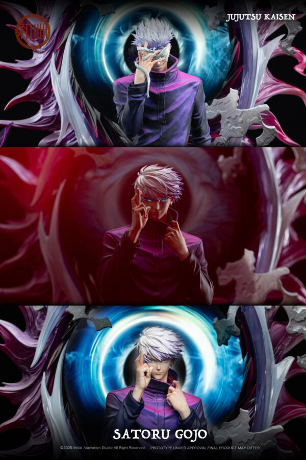 gojo jujutsu kaisen estatua 1 6 base led lcd1