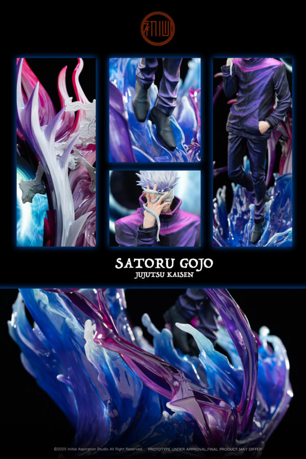 gojo jujutsu kaisen estatua 1 6 base led lcd5