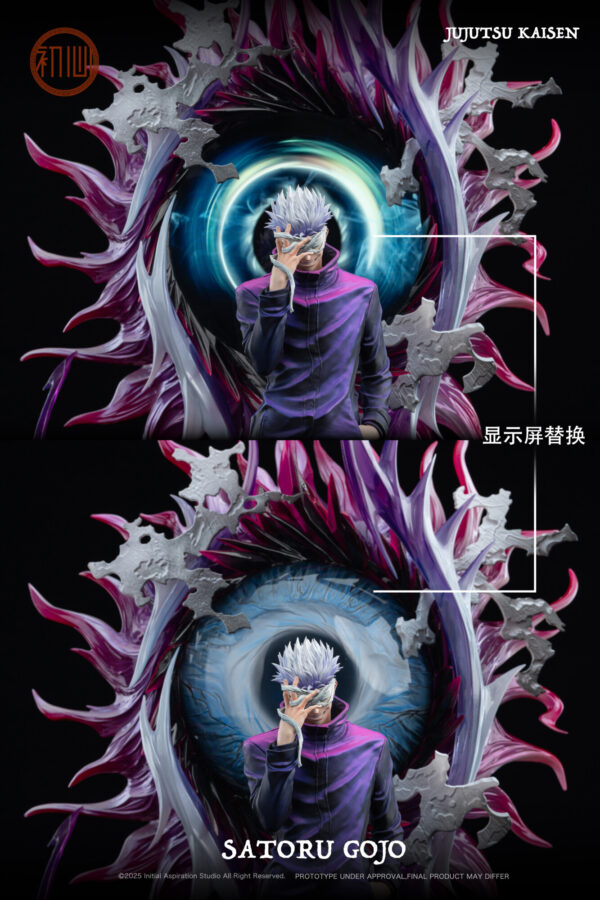 gojo jujutsu kaisen estatua 1 6 base led lcd7