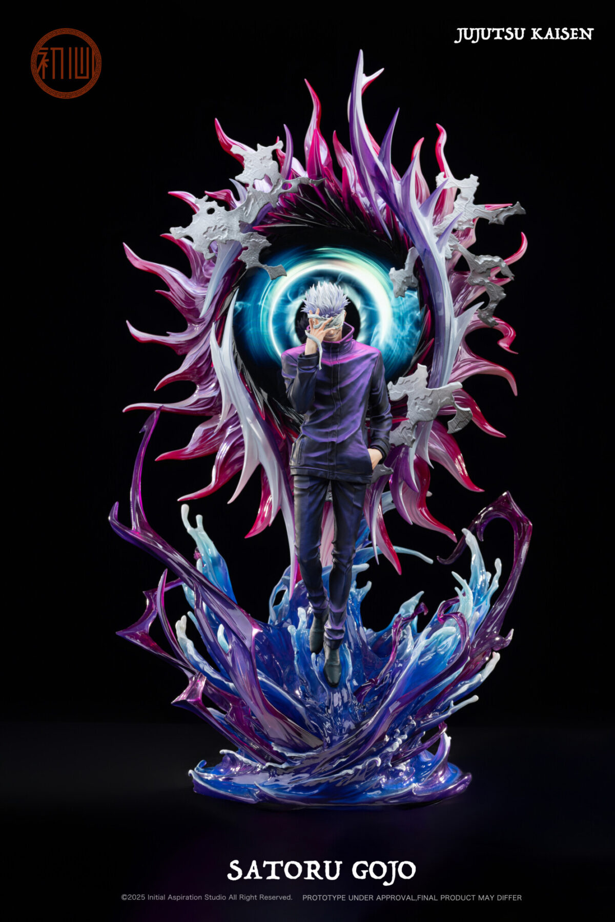 gojo jujutsu kaisen estatua 1 6 base led lcd8