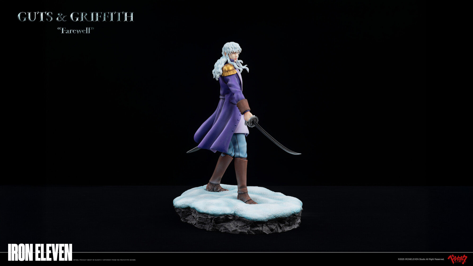 iron eleven berserk guts griffith snow farewell estatua 1 62 iron eleven berserk guts griffith snow farewell estatua 1 62