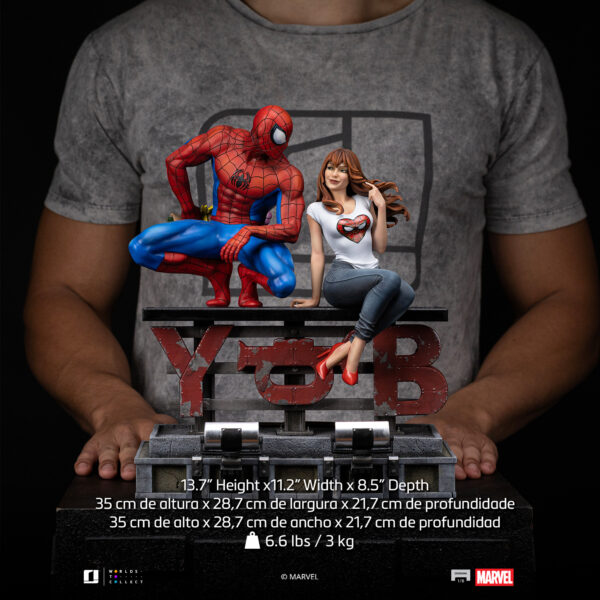 iron studios spiderman mary jane estatua marvel 1 62
