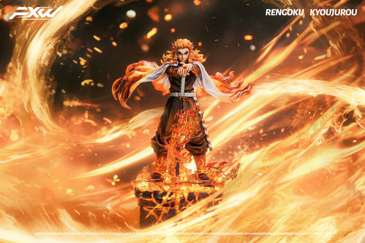 kyojuro rengoku fxw studio kimetsu no yaiba estatua 1 6.13