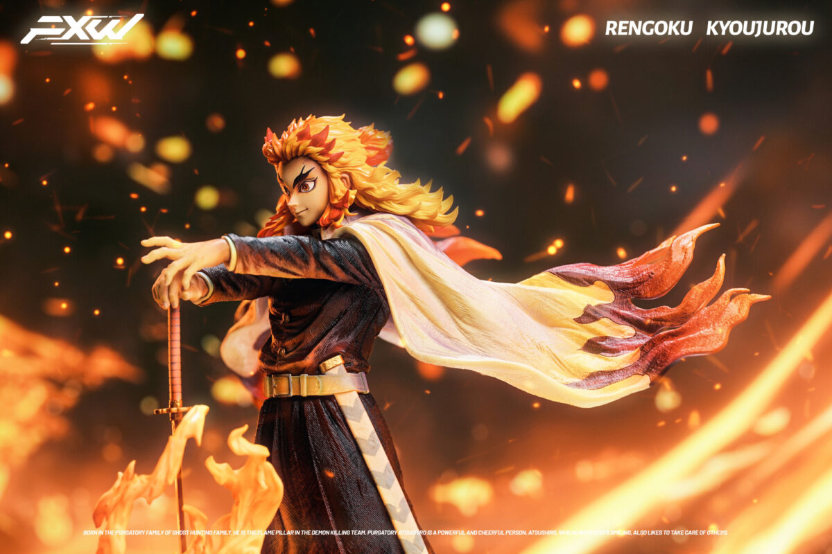 kyojuro rengoku fxw studio kimetsu no yaiba estatua 1 6.3