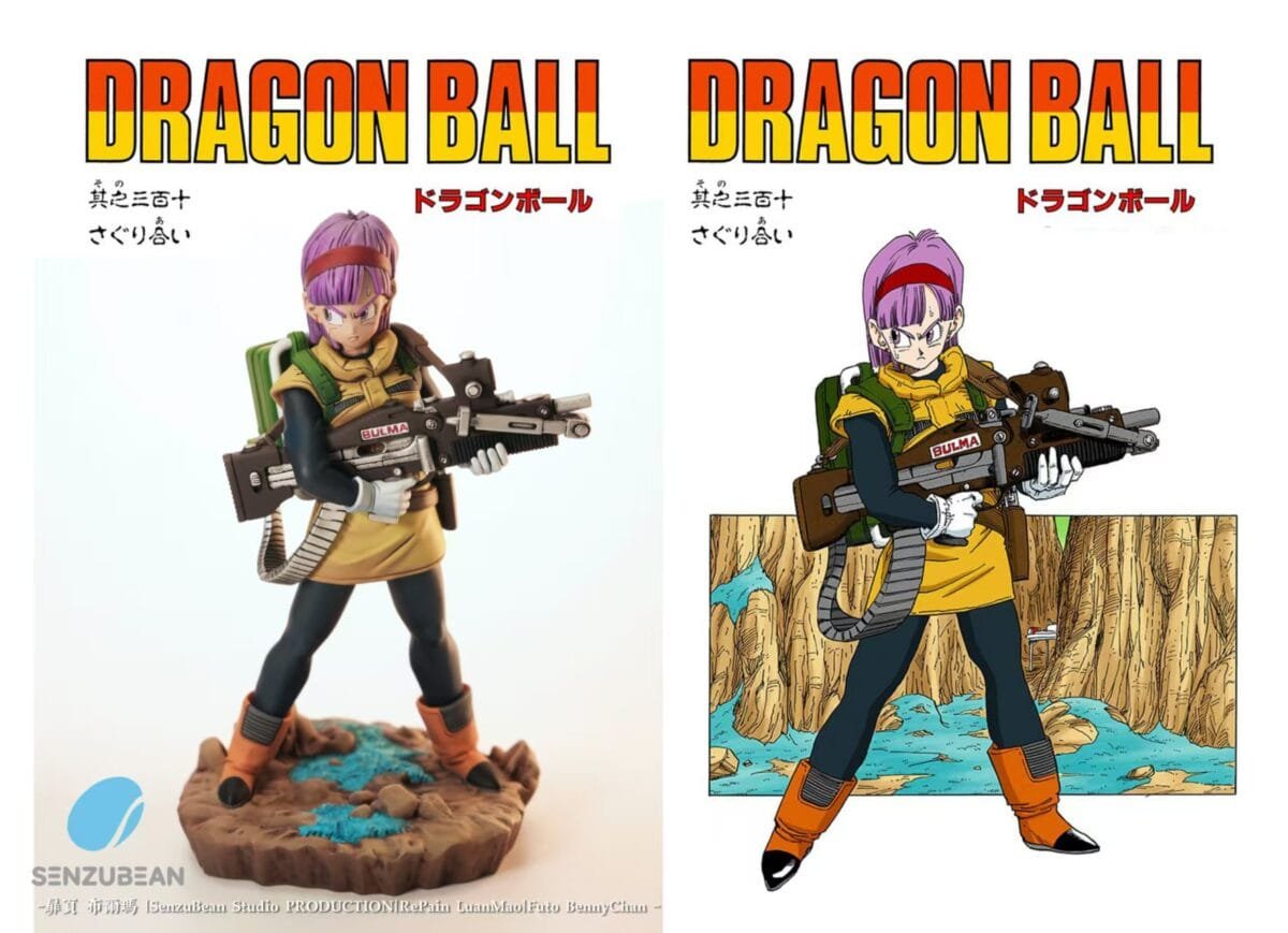 senzubean armed bulma dragon ball estatua resina2