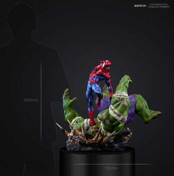 spiderman vs hulk pinjiang iron studio estatua marvel3