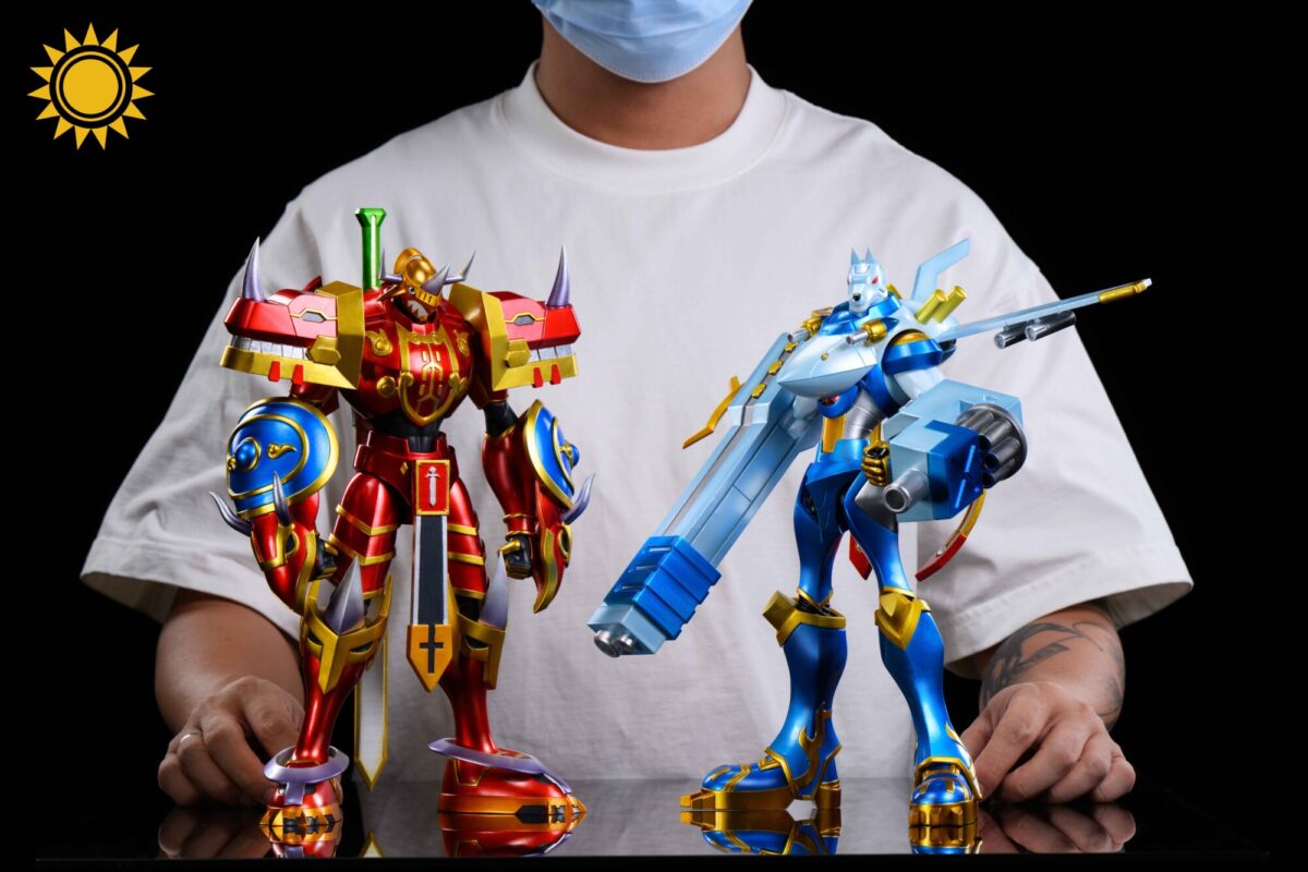sun studio digimon frontier magnagarurumon emperorgreymon estatua resina4
