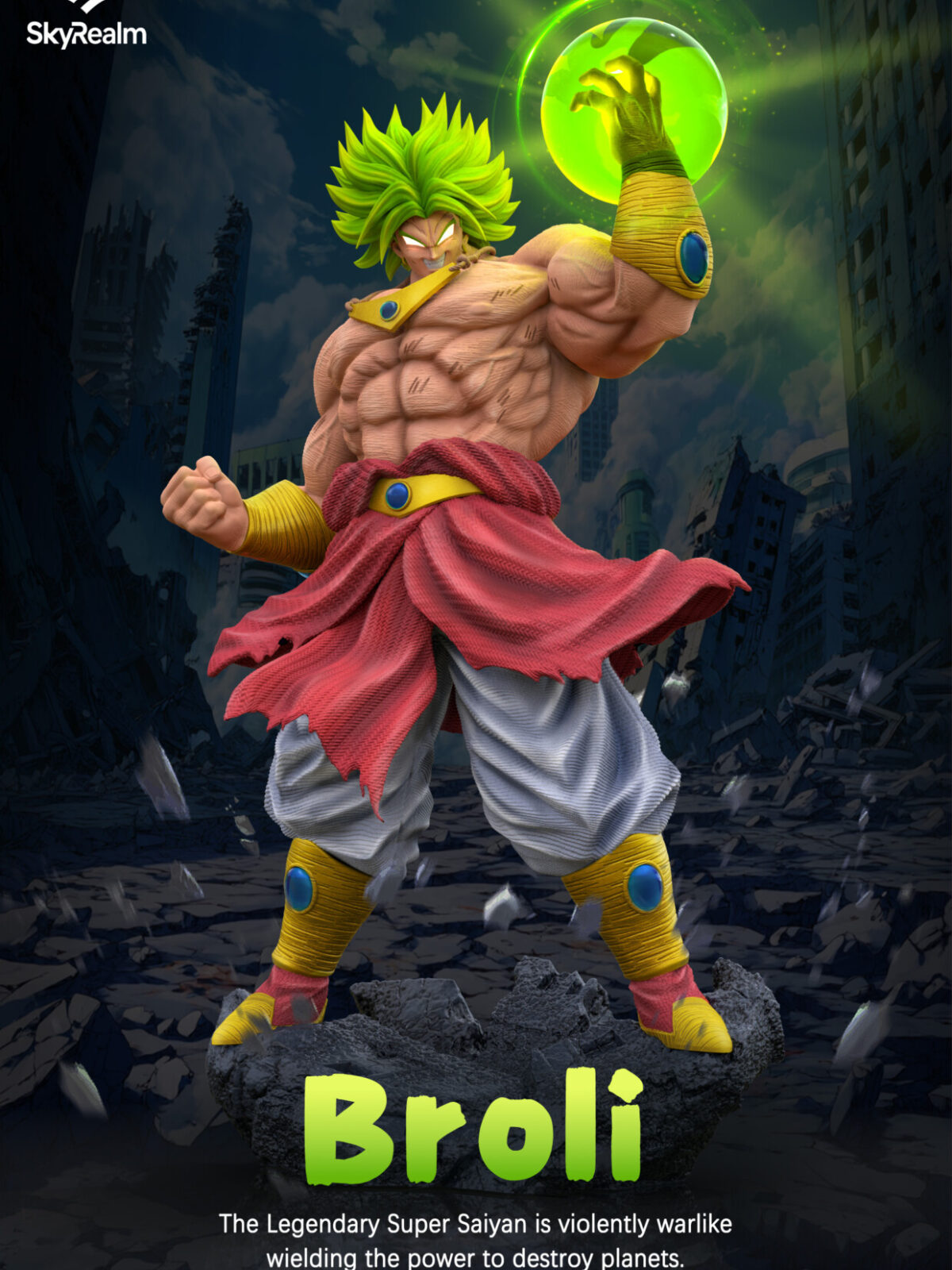 broly dragon ball z estatua resina 1 6 skyrealm studio3