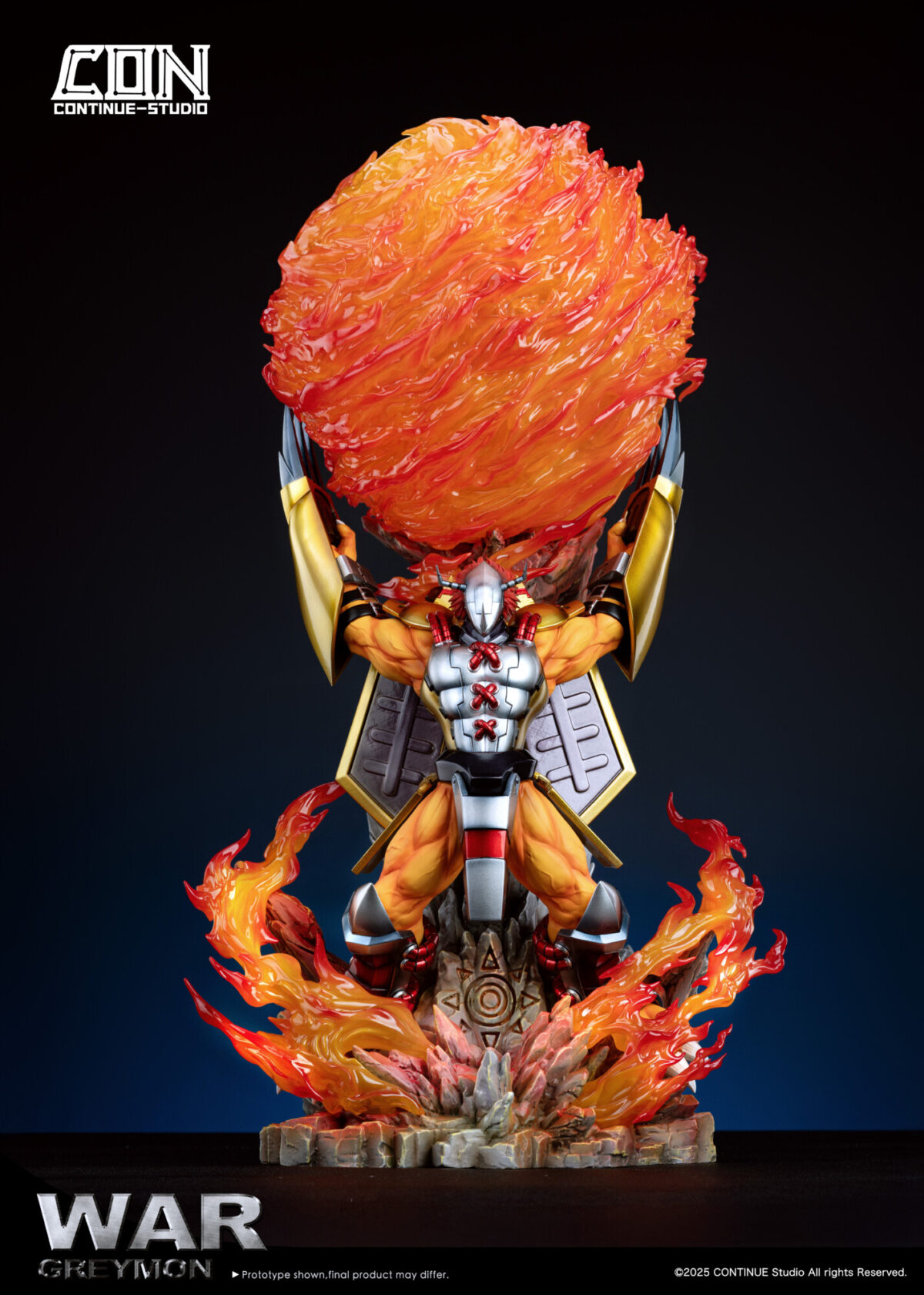 continue studio digimon adventure wargreymon estatua resina10