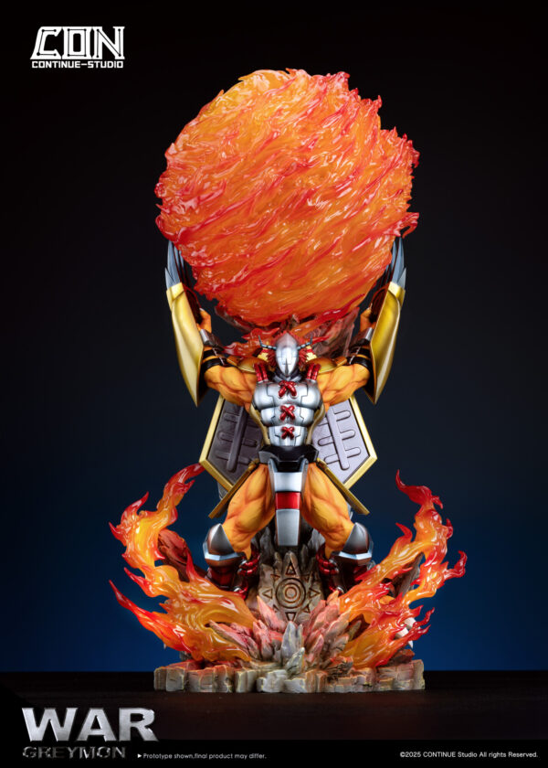 continue studio digimon adventure wargreymon estatua resina10