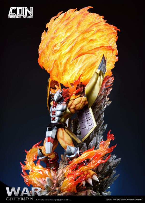 continue studio digimon adventure wargreymon estatua resina7
