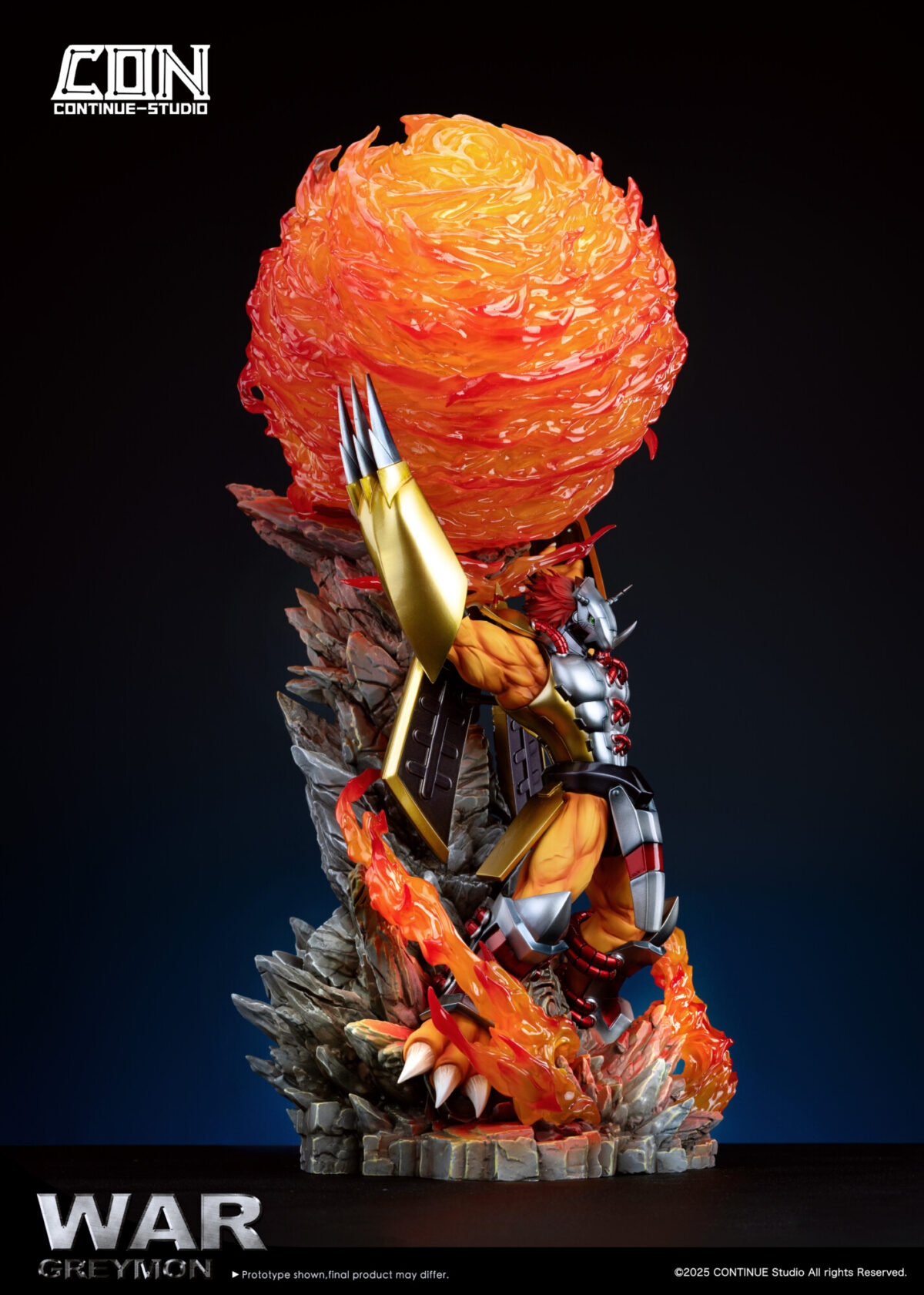 continue studio digimon adventure wargreymon estatua resina9