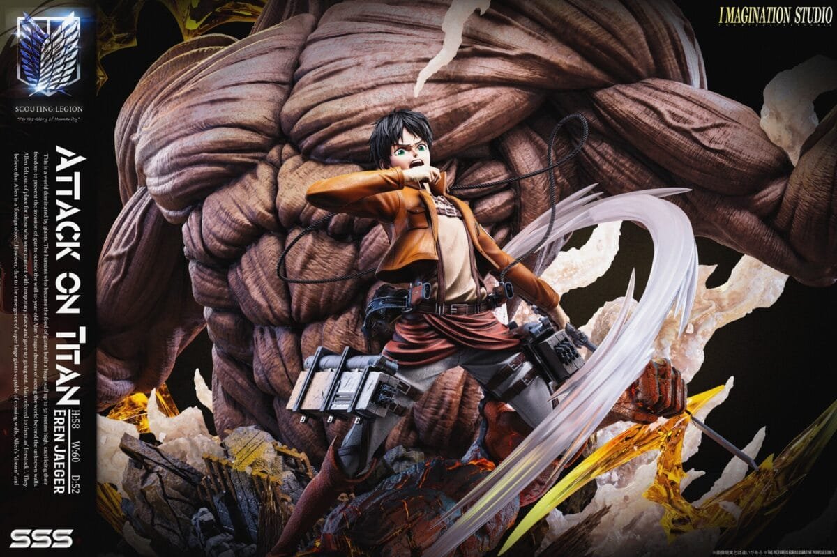 eren titan attack on titan imagination studio estatua 1 61