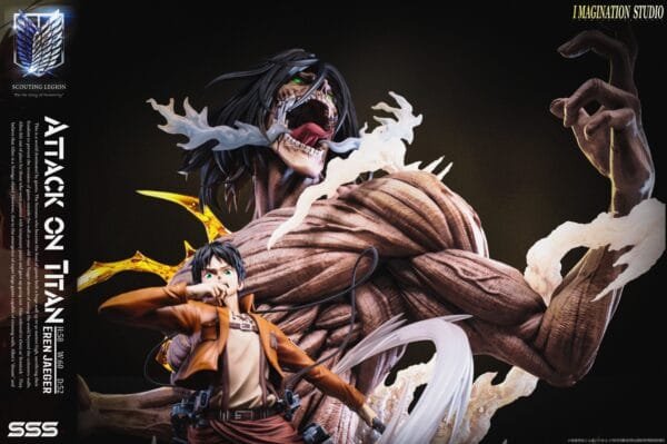 eren titan attack on titan imagination studio estatua 1 68