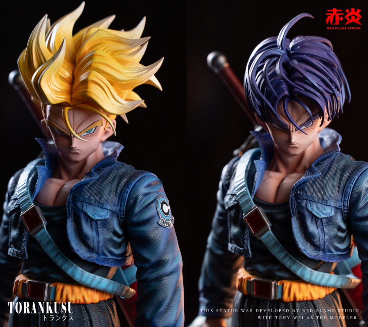 future trunks red flame studio dragon ball z estatua 1 67
