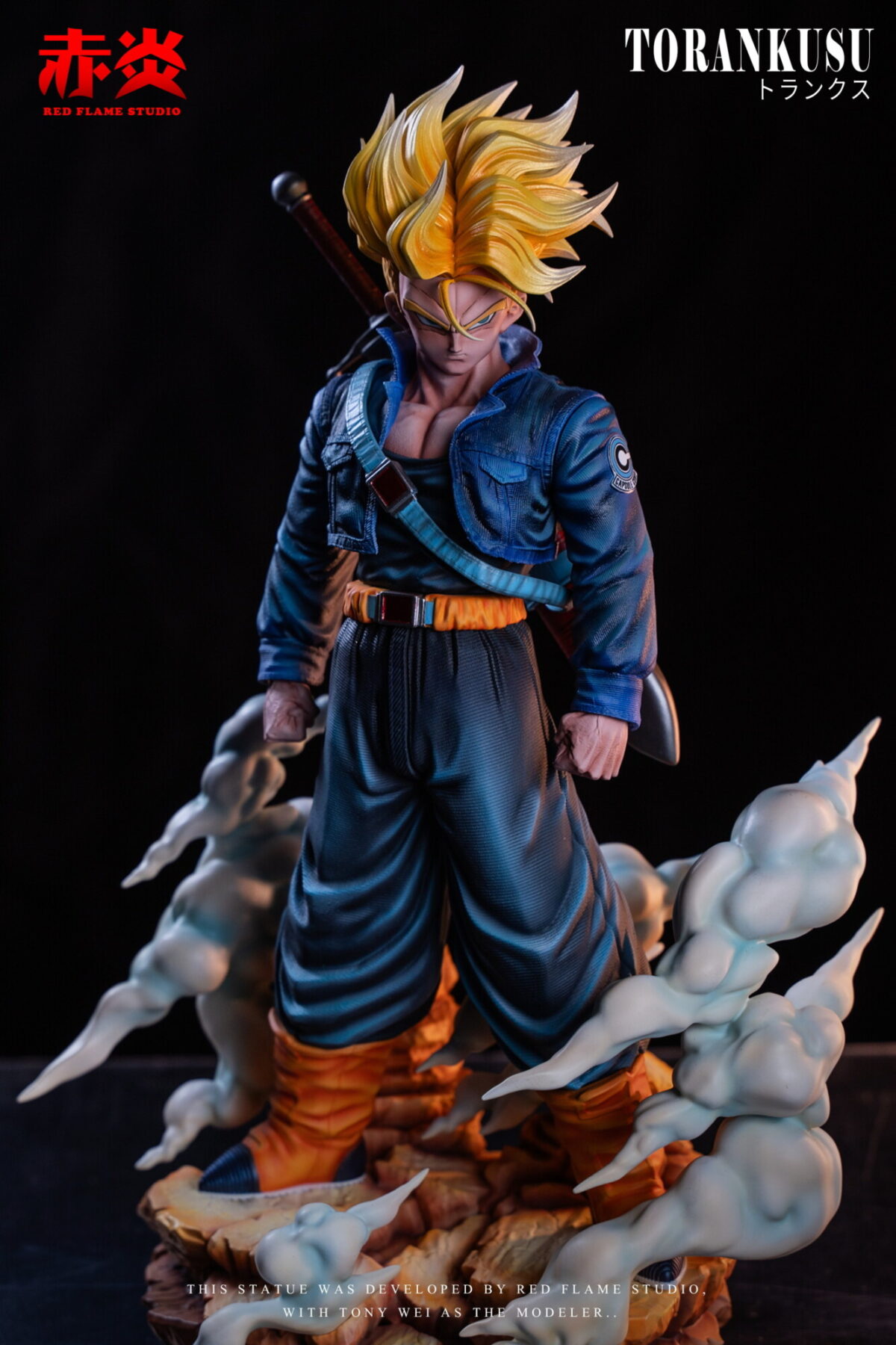 future trunks red flame studio dragon ball z estatua 1 68