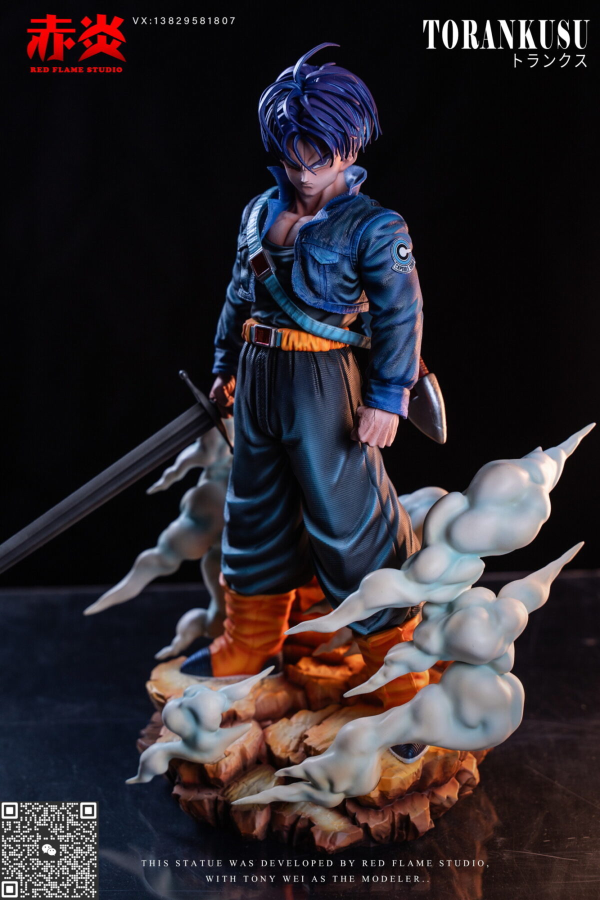 future trunks red flame studio dragon ball z estatua 1 69