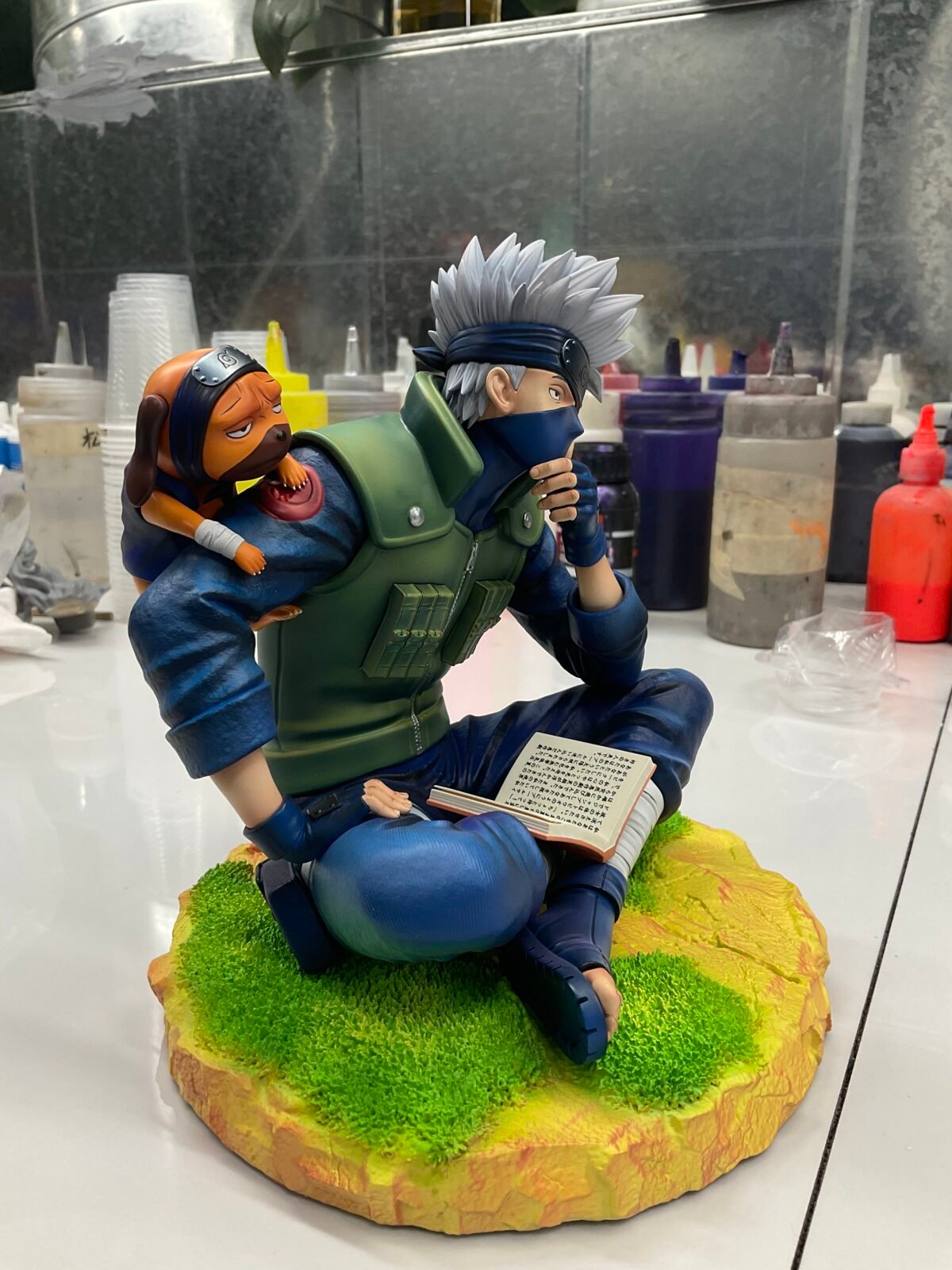 idealism studio kakashi pakkun estatua resina 1 6 naruto4