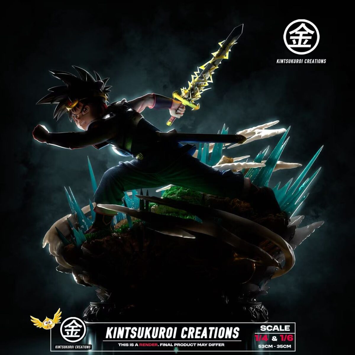 kintsukuroi studio dragon quest dai estatua resina 1 6 1 410