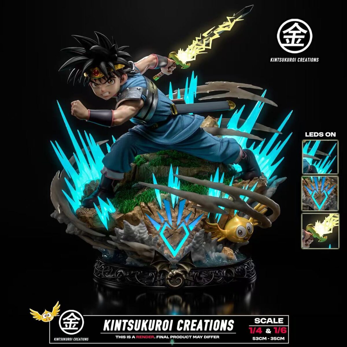 kintsukuroi studio dragon quest dai estatua resina 1 6 1 47